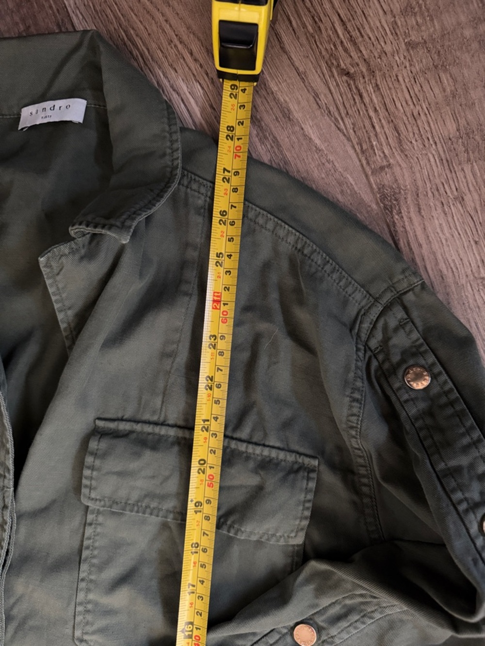 Olive Snap-Front Utility Jacket - Picture 6 of 6